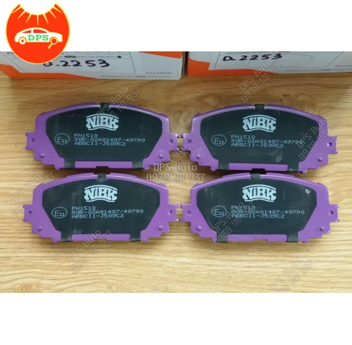 Bố thắng trước Toyota Vios Yaris 2007-2014 hiệu NiBK PN1518