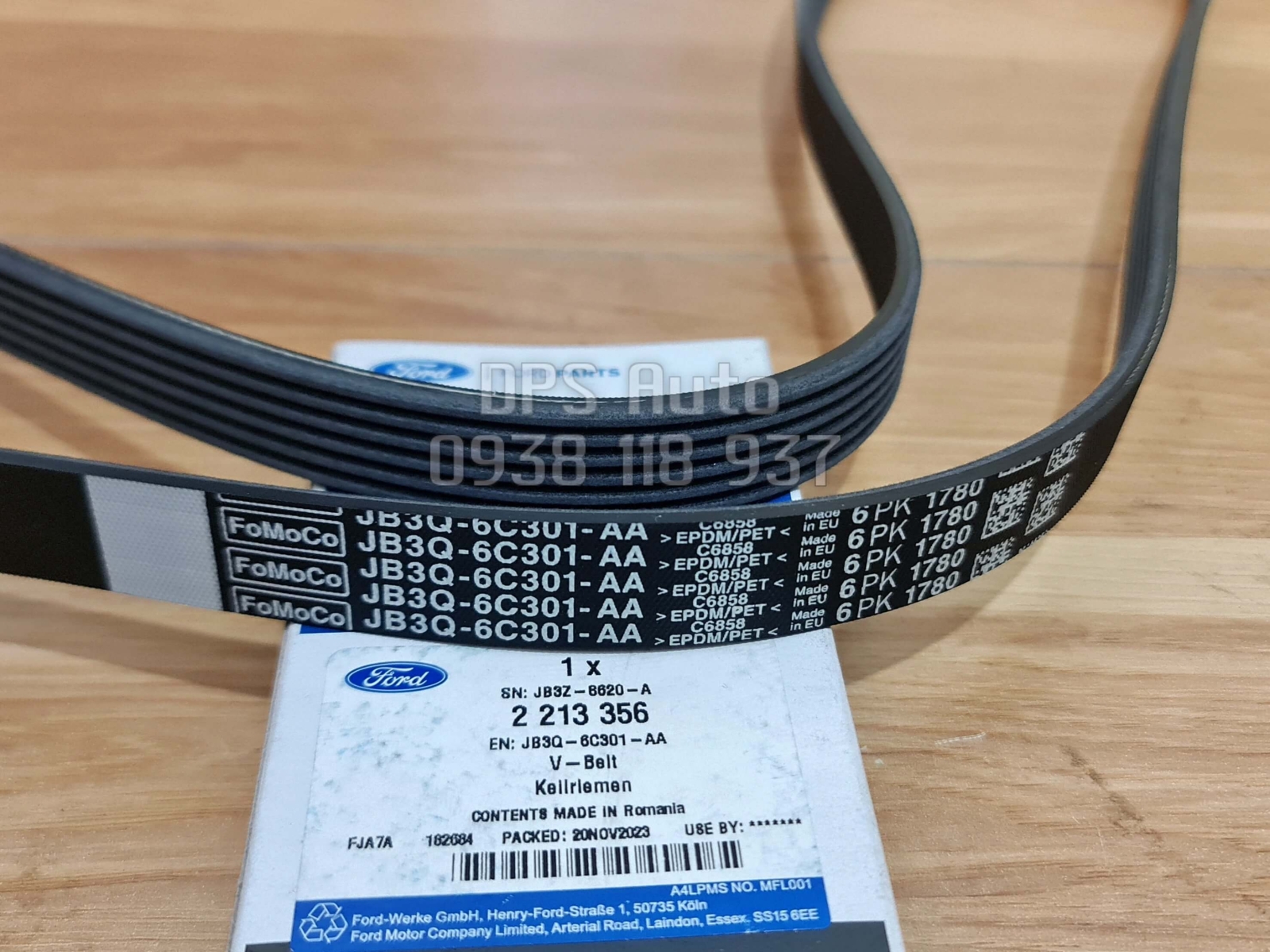 Dây curoa tổng Ford Ranger 2.0 chính hãng JB3Q6C301AA